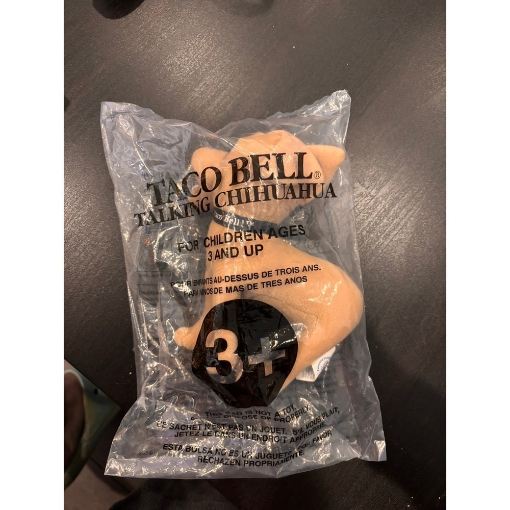 Vintage Taco Bell Talking Chihuahua Plush Toy New Sealed Yo Quiero Taco Bell